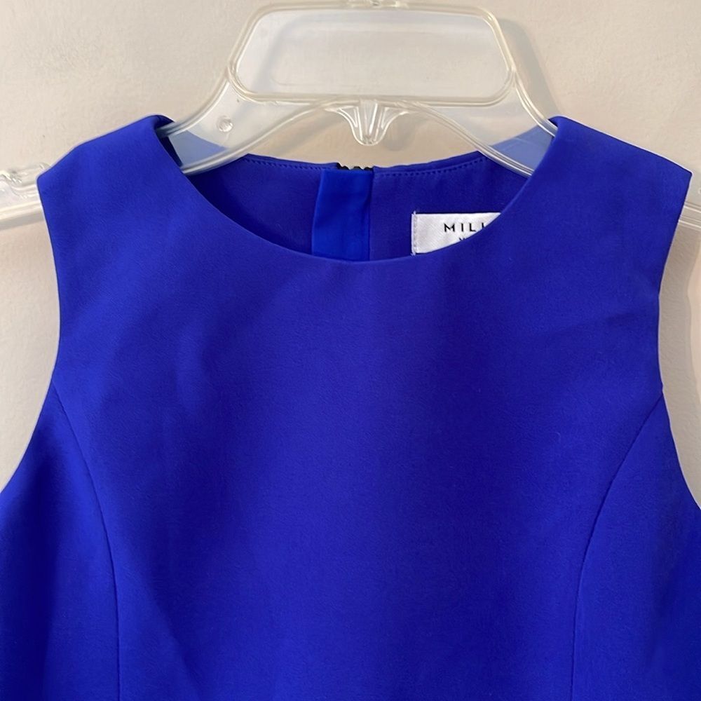 Milly Minis Cady Seamed Top Size 8 Sapphire Blue New with Tags - Picture 7 of 13